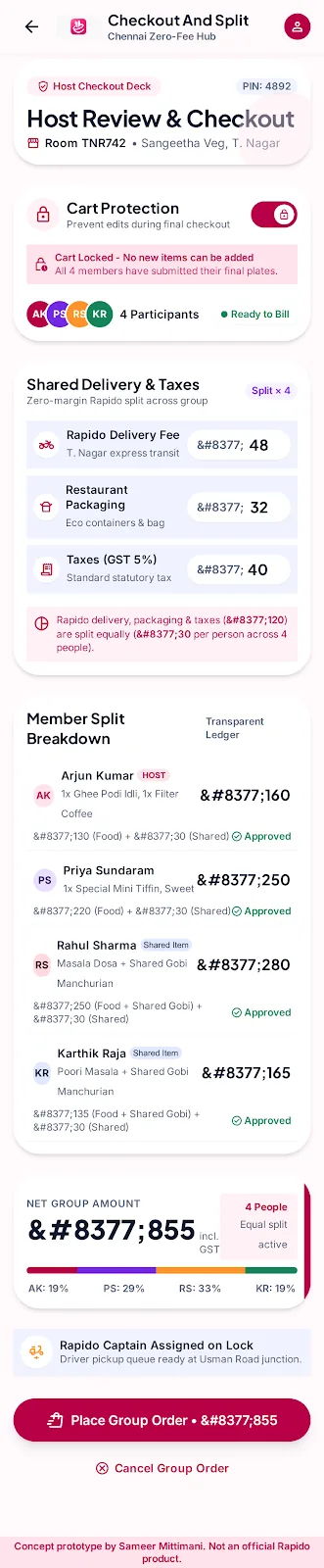 Stitch design: host checkout